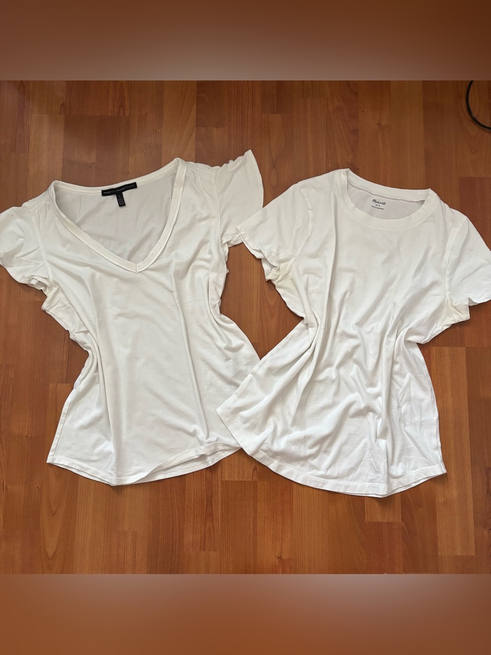 Women’s madewell and White House Black Market white t-shirts bundle Size S